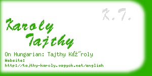 karoly tajthy business card